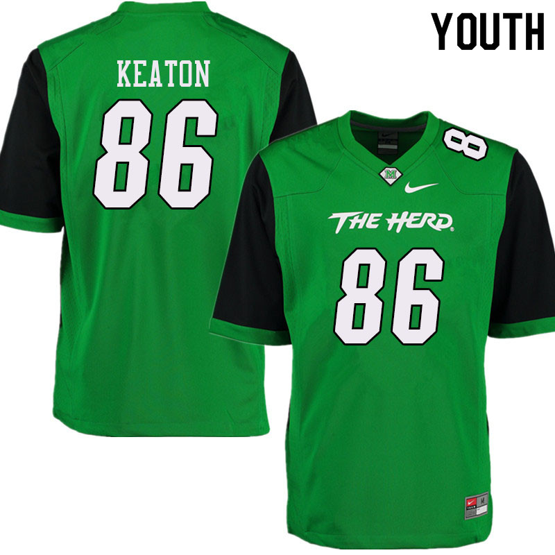 Youth #86 Talik Keaton Marshall Thundering Herd College Football Jerseys Sale-Green - Click Image to Close